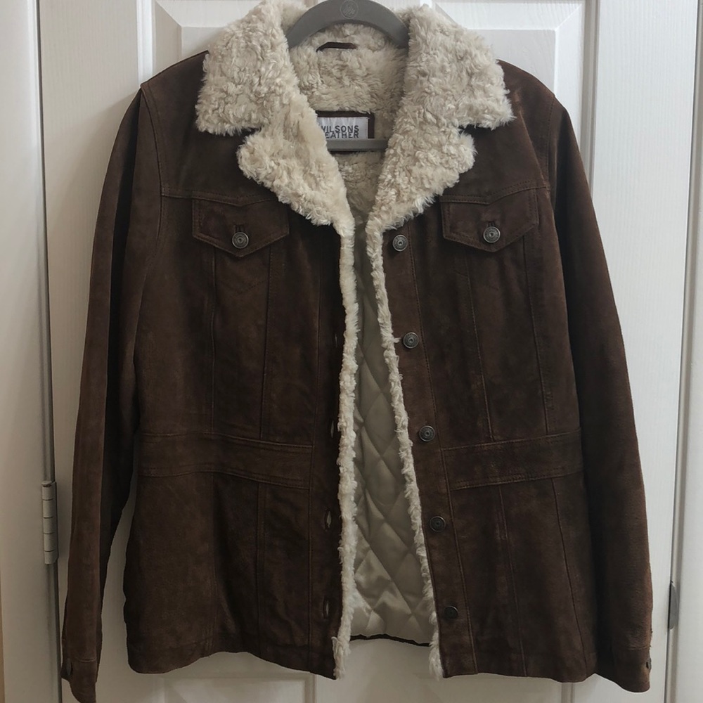 Vintage Wilson’s leather Brown quilted jacket